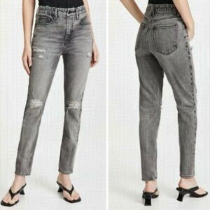 Good American Good Girlfriend High Waisted Black Jeans